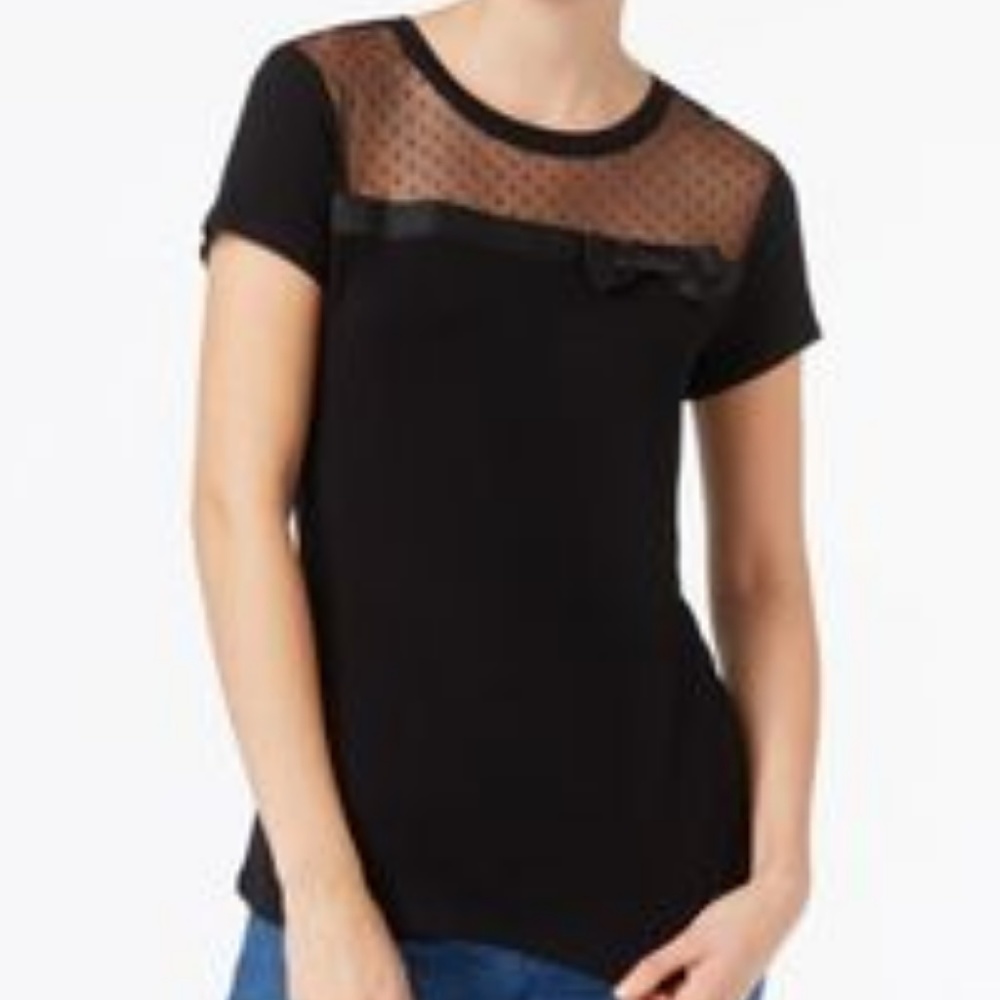 Maison Jules Black Bow Illusion Top